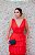 VESTIDO LONGO EM TULE VERMELHO REGATA  SAIA EM CAMADAS - Imagem 2