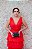 VESTIDO LONGO EM TULE VERMELHO REGATA  SAIA EM CAMADAS - Imagem 4