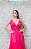 VESTIDO LONGO ALÇA FINA PINK EM CREPE COM DETALHE DA BABADOS NA SAIA - Imagem 2