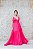 VESTIDO LONGO ALÇA FINA PINK EM CREPE COM DETALHE DA BABADOS NA SAIA - Imagem 6
