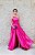 VESTIDO LONGO BUSTO GEOMETRICO PINK PRINCESA - Imagem 1