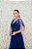 VESTIDO BALANCE AZUL MARINHO COM MANGA EM TULE FLARE E BUSTO BORDADO - Imagem 4