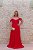 VESTIDO LONGO PINK PITAYA OMBRO A OMBRO COM BUSTO E SAIA PLISSADO - Imagem 1
