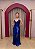 VESTIDO AZUL ROYAL NY SEREIA COM FENDA EM PAETÊ E BORDADO - Imagem 1