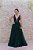 VESTIDO VERDE ESMERALDA TODO EM TULE COM DECOTE EM V - Imagem 2