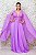 VESTIDO LONGO LAVANDA BUSTO DRAPEADO E OMBRO CAPA - Imagem 2