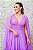 VESTIDO LONGO LAVANDA BUSTO DRAPEADO E OMBRO CAPA - Imagem 4