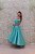 VESTIDO MIDI MULLET AZUL TIFFANY OMBRO A OMBRO - Imagem 4