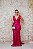 VESTIDO LONGO ROSA FÚCSIA TODO EM PAETÊ COM DECOTE FRENTE E COSTAS - Imagem 1