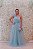 VESTIDO LONGO AZUL ACQUA OMBRO UNICO COM DETALHE DE PLUMAS - Imagem 8