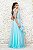 VESTIDO LONGO AZUL ACQUA OMBRO UNICO COM DETALHE DE PLUMAS - Imagem 3