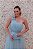 VESTIDO LONGO AZUL ACQUA OMBRO UNICO COM DETALHE DE PLUMAS - Imagem 5
