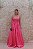 VESTIDO EM TAFETÁ  COM BUSTO DRAPEADO PINK - Imagem 1