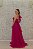 VESTIDO FUCSIA EM TULE OMBRO ÚNICO COM DETALHE DE LAÇO - Imagem 4