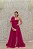VESTIDO FUCSIA EM TULE OMBRO ÚNICO COM DETALHE DE LAÇO - Imagem 1