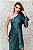 VESTIDO VERDE ESCURO OMBRO ÚNICO PAETÊ COM DETALHE BABADO E FENDA - Imagem 3