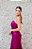 VESTIDO LONGO EM PAETÊ FUCSIA COM DETALHE DRAPEADO E FENDA - Imagem 3