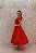 VESTIDO MIDI OMBRO A OMBRO EM TAFETÁ VERMELHO - Imagem 3