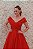 VESTIDO MIDI OMBRO A OMBRO EM TAFETÁ VERMELHO - Imagem 2