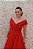 VESTIDO MIDI OMBRO A OMBRO EM TAFETÁ VERMELHO - Imagem 4