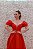 VESTIDO LONGO VERMELHO OMBRO A OMBRO BUFANTE EM ZIBELINE - Imagem 4