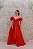 VESTIDO LONGO VERMELHO OMBRO A OMBRO BUFANTE EM ZIBELINE - Imagem 2