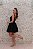 VESTIDO CURTO PRETO BUSTO BORDADO E SAIA EM TULE - Imagem 3