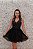 VESTIDO CURTO PRETO BUSTO BORDADO E SAIA EM TULE - Imagem 4
