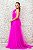 VESTIDO PINK EM TULE OMBRO UNICO COM DETALHE DE PLUMAS E BUSTO DRAPEADO - Imagem 3