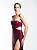 VESTIDO MARSALA TOMARA QUE CAIA TODO EM PAETÊ E RECORTE LATERAL E FENDA - Imagem 2