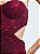 VESTIDO MARSALA TOMARA QUE CAIA TODO EM PAETÊ E RECORTE LATERAL E FENDA - Imagem 3
