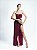 VESTIDO MARSALA TOMARA QUE CAIA TODO EM PAETÊ E RECORTE LATERAL E FENDA - Imagem 1