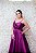 VESTIDO LONGO TAFETÁ PRINCESA FUCSIA COM LAÇO NO BUSTO - Imagem 3