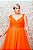 VESTIDO CORAL EM TULE COM CINTO BUSTO DRAPEADO - Imagem 2