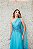 VESTIDO M RODARTE AZUL TIFFANY OMBRO ÚNICO COM CAPA E BUSTO BORDADO - Imagem 7