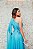 VESTIDO M RODARTE AZUL TIFFANY OMBRO ÚNICO COM CAPA E BUSTO BORDADO - Imagem 8