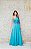 VESTIDO M RODARTE AZUL TIFFANY OMBRO ÚNICO COM CAPA E BUSTO BORDADO - Imagem 4