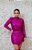 VESTIDO CURTO PAETÊ FUCSIA GOLA ALTA DECOTE - Imagem 2