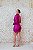 VESTIDO CURTO PAETÊ FUCSIA GOLA ALTA DECOTE - Imagem 3