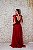 VESTIDO MARIE MARSALA EM TULE COM BUSTO BORDADO E DETALHE LAÇO NO OMBRO E FENDA - Imagem 3