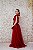 VESTIDO MARIE MARSALA EM TULE COM BUSTO BORDADO E DETALHE LAÇO NO OMBRO E FENDA - Imagem 4