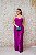 VESTIDO ARBOUR ROXO ALCINHA FINA E DETALHE DE FOLHO CAIDO - Imagem 1