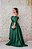 VESTIDO VERDE ESMERALDA OMBRO A OMBRO BUFANTE VERDE COM FENDA - Imagem 7