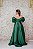 VESTIDO VERDE ESMERALDA OMBRO A OMBRO BUFANTE VERDE COM FENDA - Imagem 3