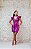 VESTIDO CURTO PAETÊ FUCSIA COM RECORTE LATERAL E MANGUINHA BABADO - Imagem 4