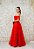 VESTIDO VERMELHO EM TULE OMBRO A OMBRO BUSTO ESTRUTURADO E SAIA EM CAMADAS - Imagem 4
