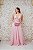 VESTIDO MARIE ROSA CLARO TIRAS BORDADAS COM CAMADA DE RENDA - Imagem 6