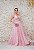 VESTIDO MARIE ROSA CLARO TIRAS BORDADAS COM CAMADA DE RENDA - Imagem 1