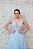 VESTIDO MARIE AZUL BEBÊ TRÊS TIRAS EM PRATA COM SAIA EM RENDA E TULE - Imagem 4