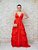 VESTIDO UNITY SEVEN VERMELHO LISO ALCINHA E SAIA COM BABADOS - Imagem 1